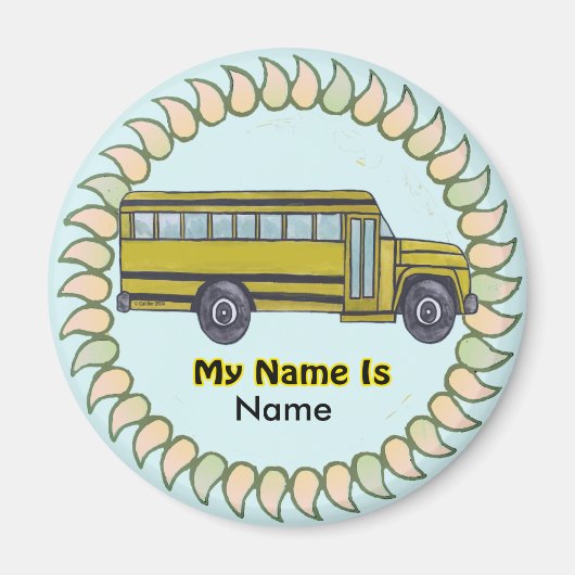 School Bus magnet Magneet (Voorkant)