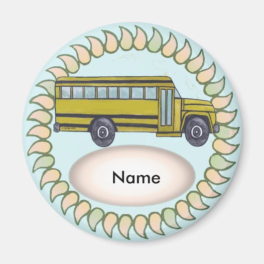 School Bus magnet Magneet (Voorkant)