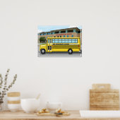 School-bus op school poster (Keuken)