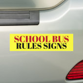 SCHOOL BUS-REGELS sticker/MAGNET Bumpersticker (Op auto)