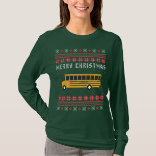 School Bus Ugly KerstSweater T-shirt