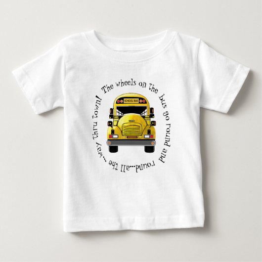 School Bus Wheels gaat rond Shirt (Voorkant)