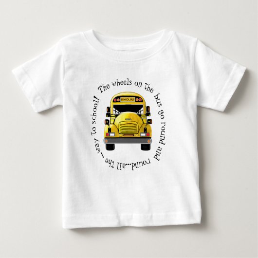 School Bus Wheels gaat rond Shirt (Voorkant)