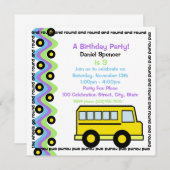 School Bus Wheels Kaart (Voorkant / Achterkant)