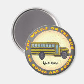 School Bus Wheels Magneet (Voorkant / Achterkant)