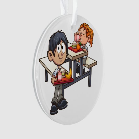 School Cafeteria Dank u Ornament (voorkant)