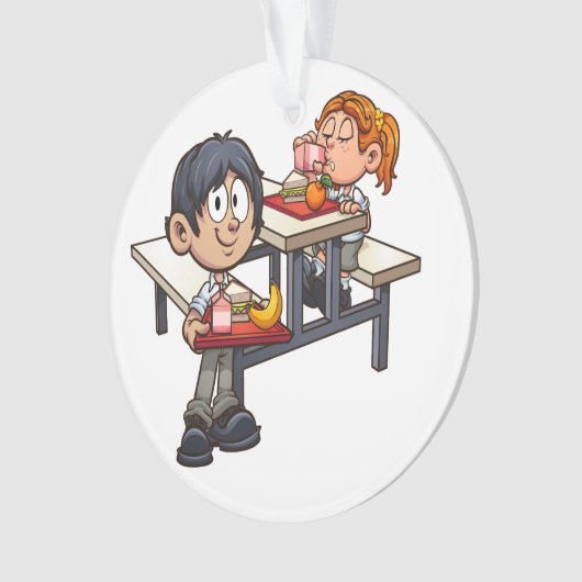 School Cafeteria Dank u Ornament (voorkant)