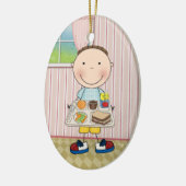 School Cafeteria Keramisch Ornament (Links)