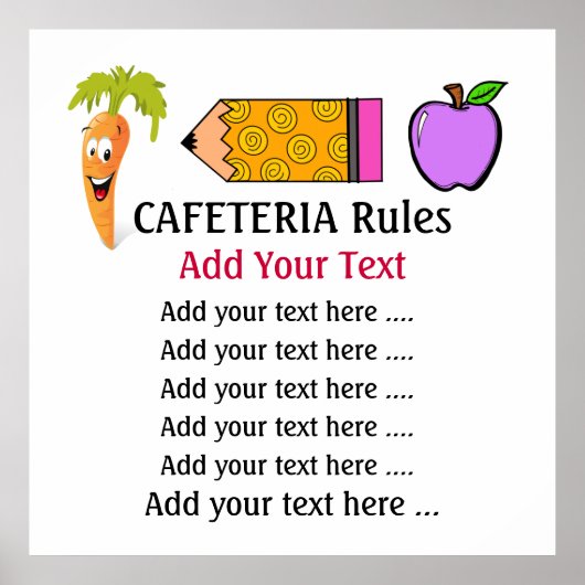 School Cafeteria Poster - SRF (Voorkant)
