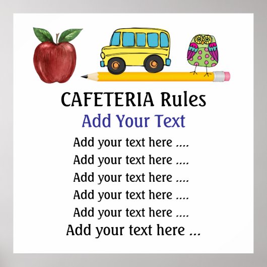 School Cafeteria Poster - SRF (Voorkant)