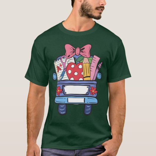 School Car back to school boy gift T-shirt (Voorkant)