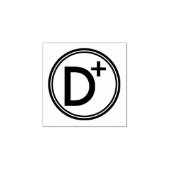 SCHOOL CIJFER D PLUS RUBBER STEMPEL (Afrduk)