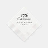 School Class Reunion Custom Napkins 20th 25th 50th Servet (Hoek)