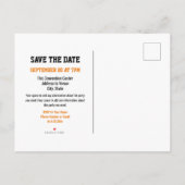 School Class Reunion Save the Date Sinaasappel Aankondigingskaart (Achterkant)