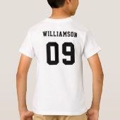 School Club Team Naam Nummer Voetbal T-shirt (Achterkant)