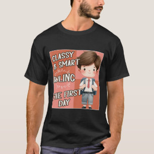 School Cly Smart Regel De Eerste Dag Kindergarten T-shirt
