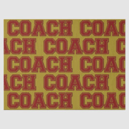 School Colors COACH Varsity Letters-Maroon-Gold Tissuepapier