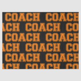 School Colors COACH Varsity Letters Oranje Black Tissuepapier