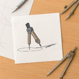 School Compass Napkins Servet