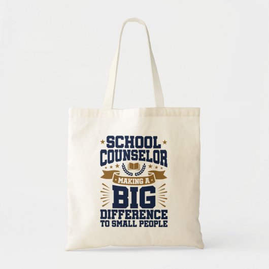 School Counsel maakt groot verschil kleine mensen Tote Bag (Voorkant)