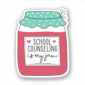 School counseling is mijn jam, schooladviseur Gift Sticker (Voorkant)