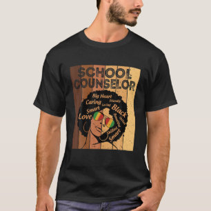 School Counselor Afro African American Black Histo T-shirt