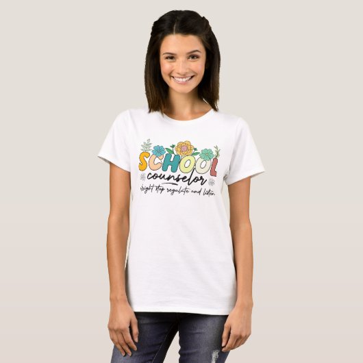 School Counselor Alright Stop Reguleren en luister T-shirt (Voorkant volledig)