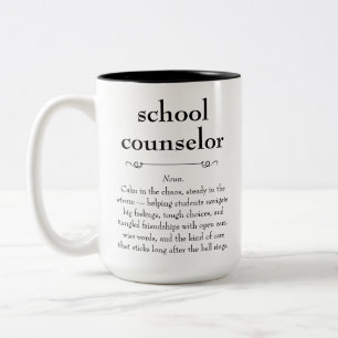School Counselor Definitie Waardering Gift Tweekleurige Koffiemok
