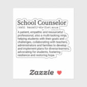 School Counselor Definition, School Counselor Gift Sticker (Vel)