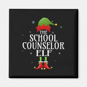 School Counselor Elf Xmas Matching Family Group CH Magneet