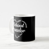 School Counselor Heart Word Cloud Koffiemok (Voorkant links)