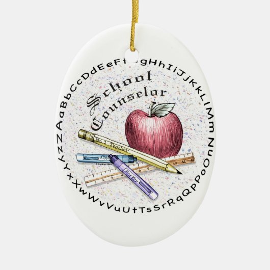 School Counselor Oval Ornament (Voorkant)