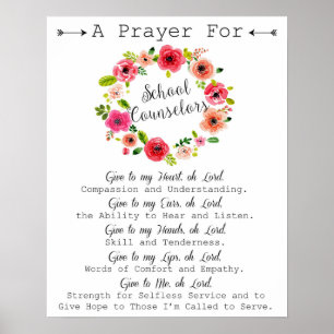 School Counselor Prayer art Poster