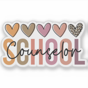 School Counselor Terug naar School Counseling Lera Sticker