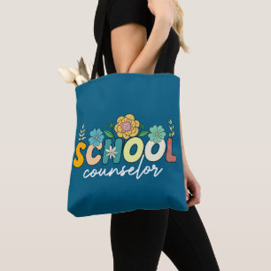 School Counselor Waardering Wildflower Kleurrijk Draagtas