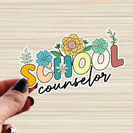 School Counselor Wildflower Leraar Schattige Mama  Sticker