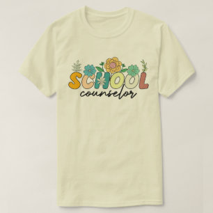 School Counselor Wildflower Leraar Schattige Mama  T-shirt