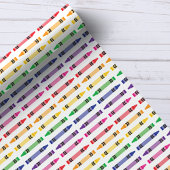 School Crayons Fun Kinder Teacher Pattern Cadeaupapier