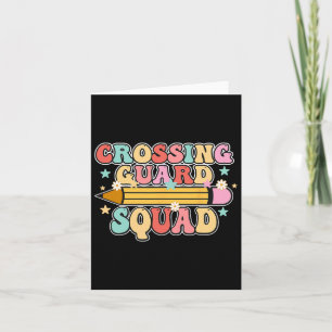 School Crossing Guard Retro Terug naar School Cool Kaart