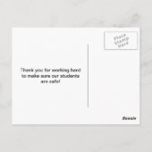 School Crossing Guard Schattigee Uil Dank u Briefkaart (Achterkant)