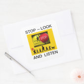 School Crossing Regels Stickers (Envelop)