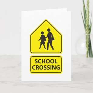 School Crossing Sign Wenskaarten Kaart