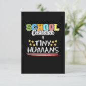 School Custodian Caretaker Janitor RSVP Kaartje (Staand voorkant)