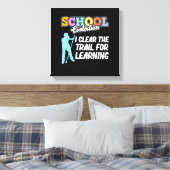 School Custodian Clear Trail Caretaker Janitor Gra Canvas Afdruk (Insitu (Slaapkamer))