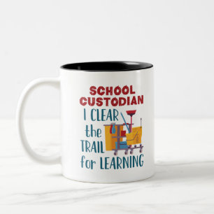 School Custodian I Clear the Trail for Learning Tweekleurige Koffiemok