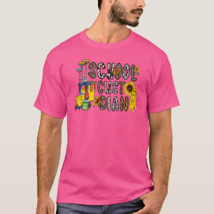 School Custodian Janitor Apprecie Teacher Back T-shirt