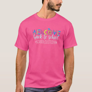 School Custodian Welkom terug naar schooljongens m T-shirt
