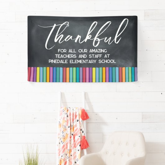 School Dankbaar Personeel Leraar Waardering Spandoek (Insitu)
