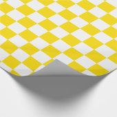 School Days Yellow en White Checkerboard Cadeaupapier (Hoek)