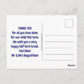 School Docent Ouder TAG TEAM Briefkaart (Achterkant)